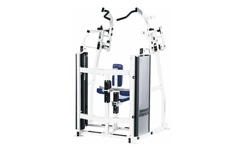 插片配重分動式前高拉背訓(xùn)練器 