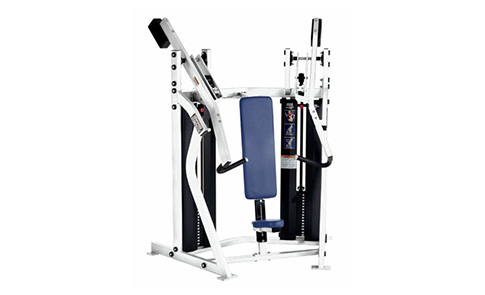 插片配重分動式上斜推胸訓練器